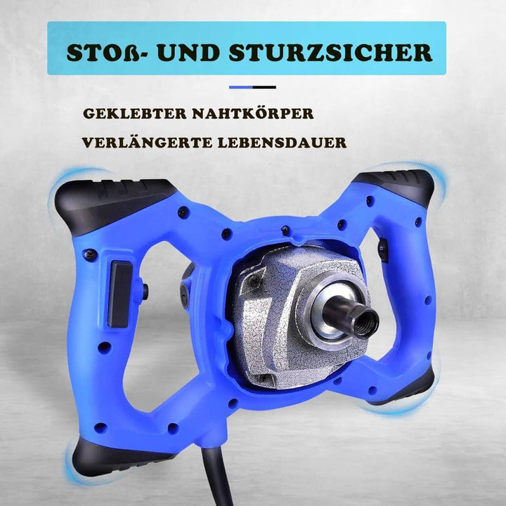 2600W Farb-Mörtelrührer Quirl Mörtelrührer, 0-1600 U/min Drehz, M14 Rühreraufnahme, Rührwerk Handrüh