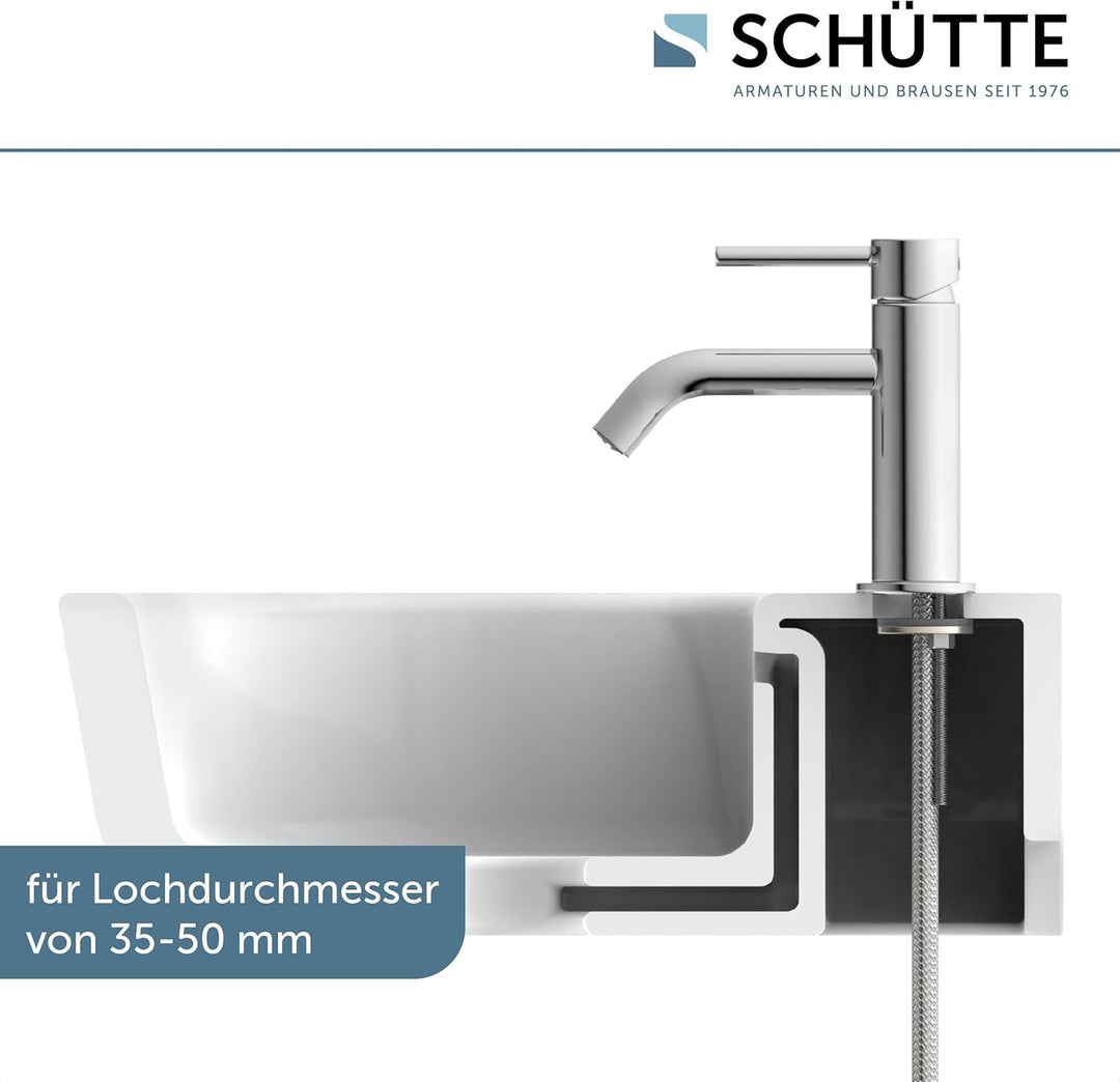SCHÜTTE Kaltwasserhahn ARAGON 37955, Wasserhahn Bad nur für Kaltwasser, Waschtischarmatur im Gäste-W