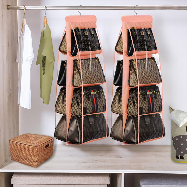 Lirex Handtaschen Organizer Hängend, 8-Taschen Handtasche Aufbewahrung Organizer Oxford Stoff Hänger