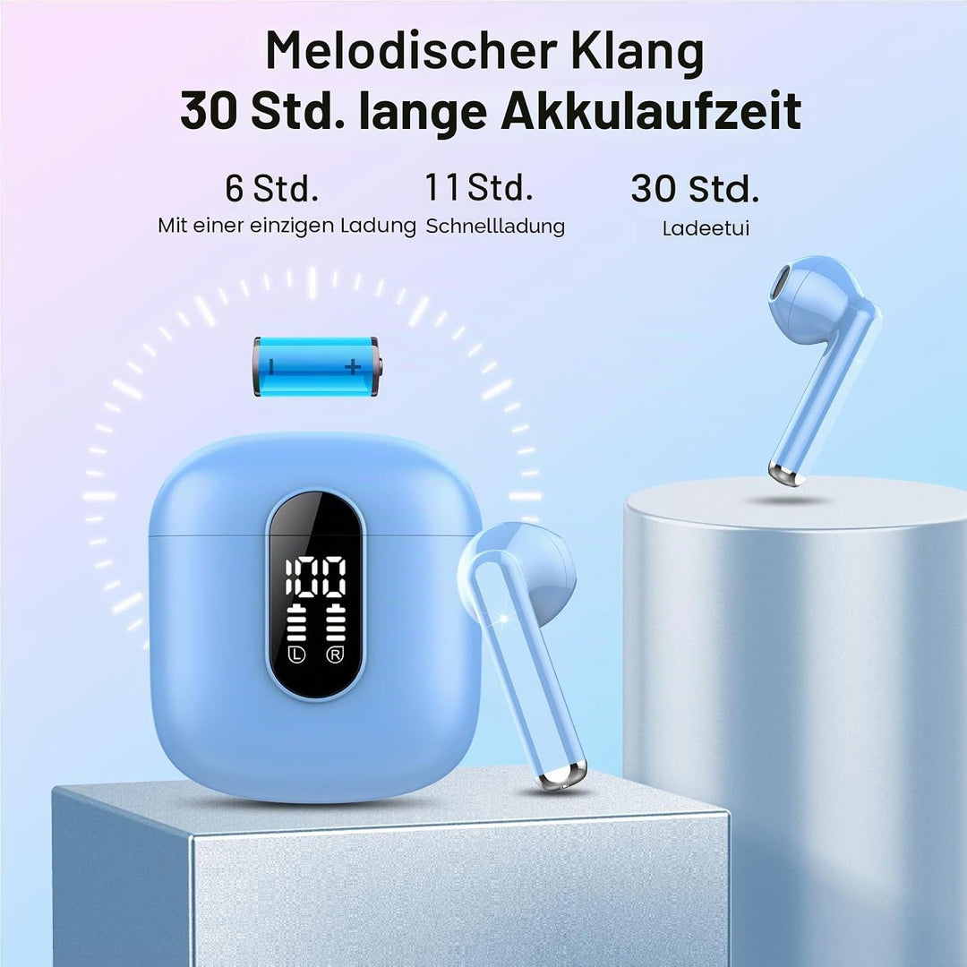 Jesebang Bluetooth Kopfhörer In Ear, Kopfhörer Kabellos Bluetooth 5.3, Ultraleicht Ohrhörer mit HD M