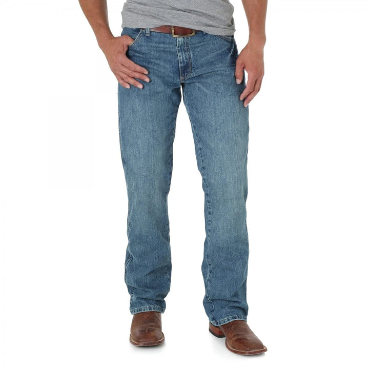 Wrangler Herren Jeans Hoher Bund W121EE36Y TEXAS STRETCH BRUSHED BACK 29W / 36L Wird Getragen., 29W
