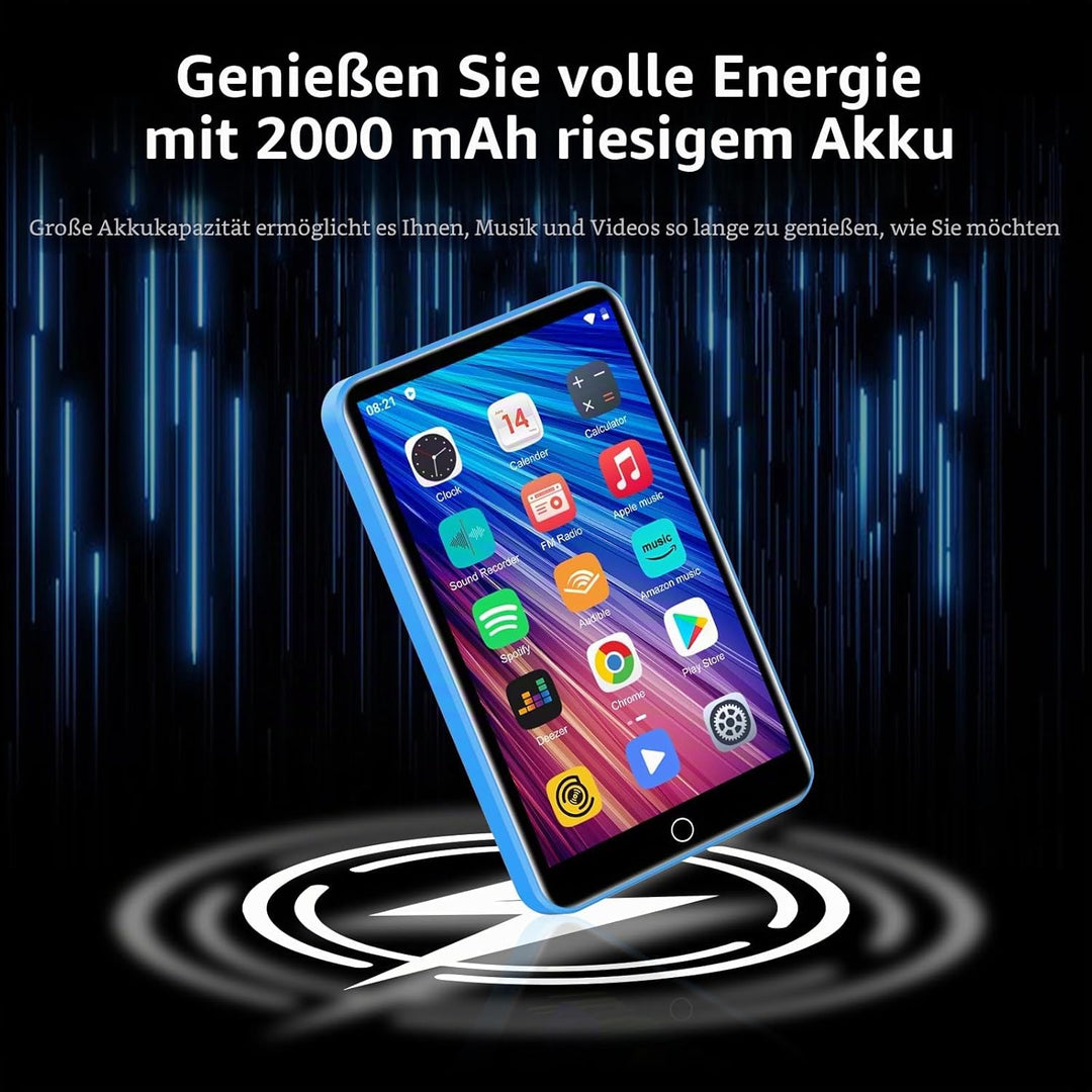 MP3-Player mit Bluetooth und WiFi, ZAQE 80GB Speicher& Android OS, 4" Touchscreen Spotify Musik&Vide
