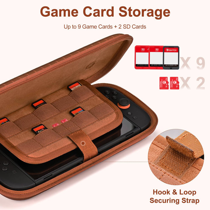 innoAura Switch 2 Tasche, Ultradünne Switch 2 Hülle für Switch 2 Konsole, 900D Filzstruktur, 9 Spiel