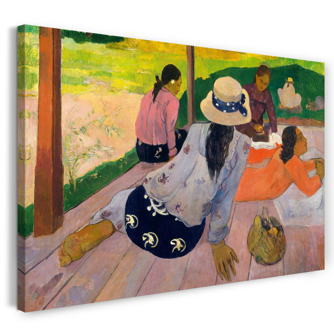 Printed Paintings Leinwand (80x60cm): Paul Gauguin - Die Siesta 80x60 cm, 80x60 cm
