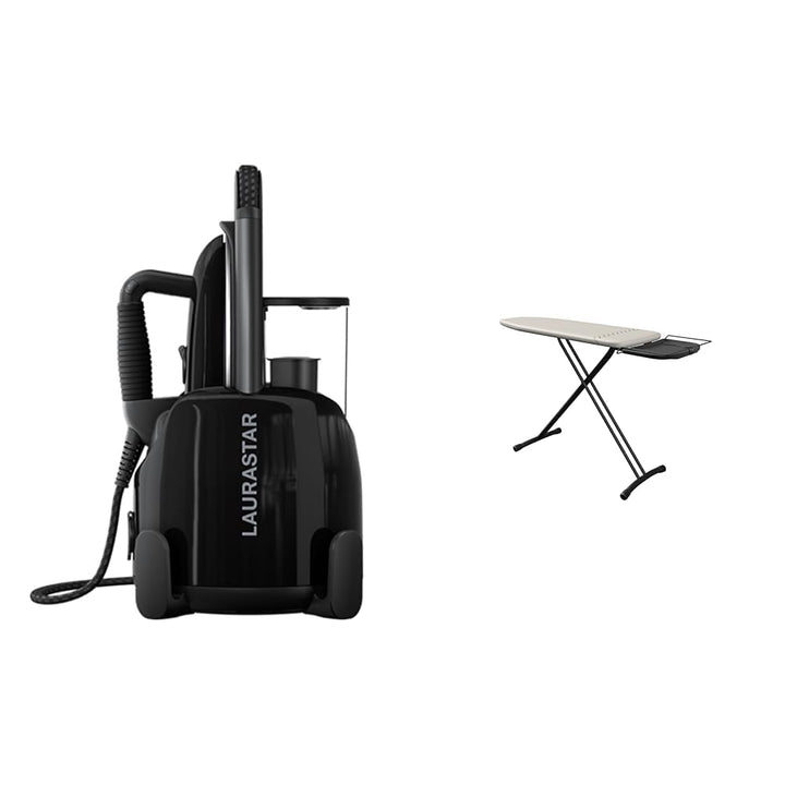 Laurastar Lift Plus Ultimate Black Dampfbügelstation & Bügelbrett Comfortboard Bundle mit Bügelbrett