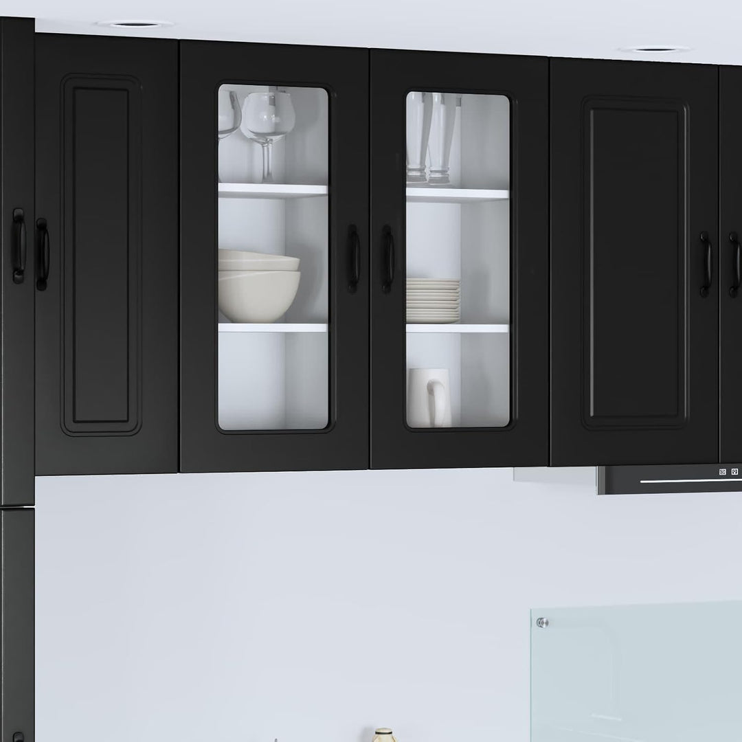 vidaXL Geschirrspülerfront Kalmar Schwarz 40 x 31 x 80 cm 40 x 31 x 80 cm Schwarz, 40 x 31 x 80 cm S