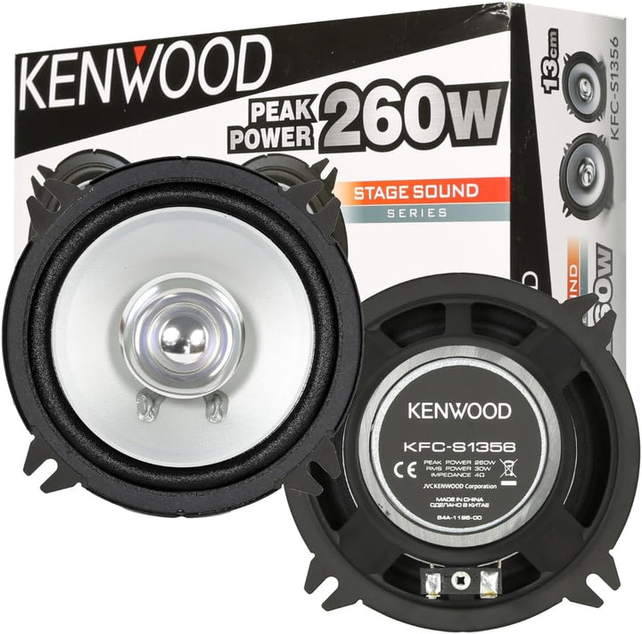 Kenwood KFC-S1356 Doppelkonus-Lautsprecher, 130 mm schwarz
