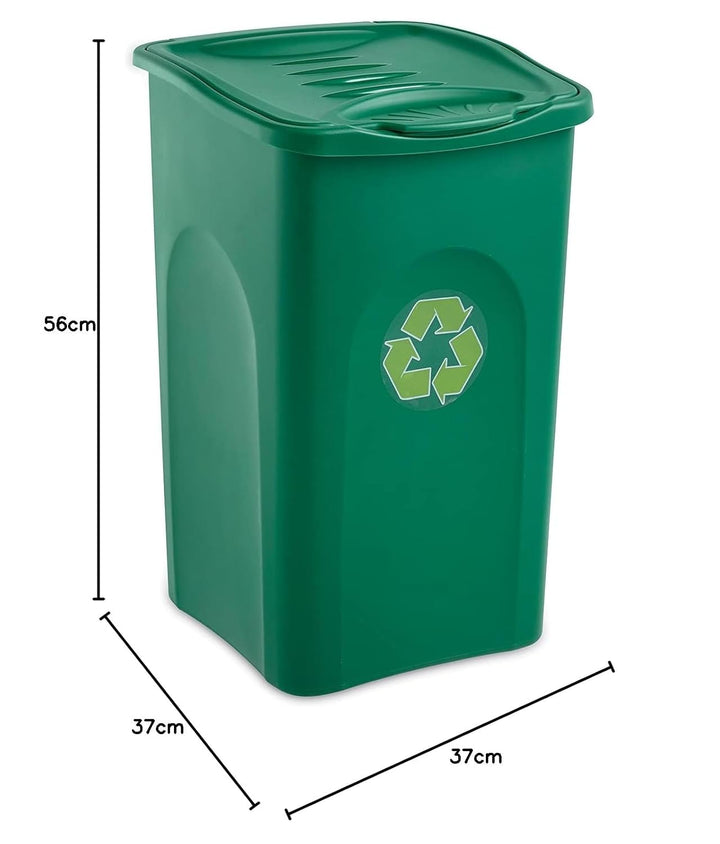 Stefanplast Begreen Abfalleimer, 50 l, Grün, Grün