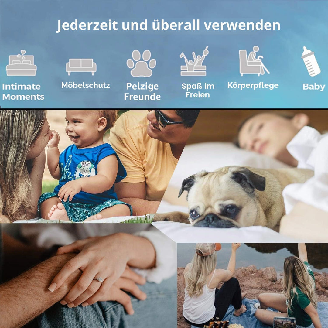 Softan wasserdichte Decke mit 3-Schichten-Schutzfilmen,100% Leckdichte Decke für Baby Erwachsene Hau