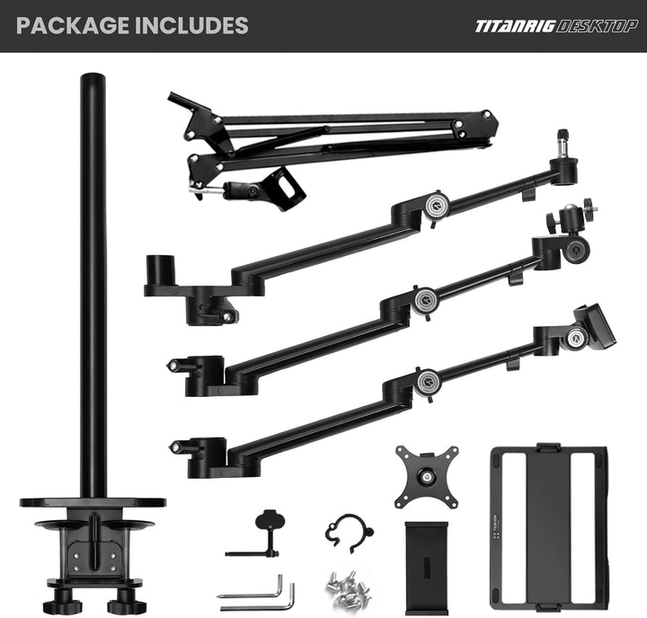 TARION Tischstativ Kamera Overhead Stativ: Kamera Tischhalterung Klemmstativ Flexibel Tisch Halterun