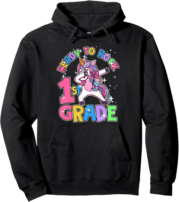 Schuloutfit für Mädchen mit Einhorn-Motiv Pullover Hoodie