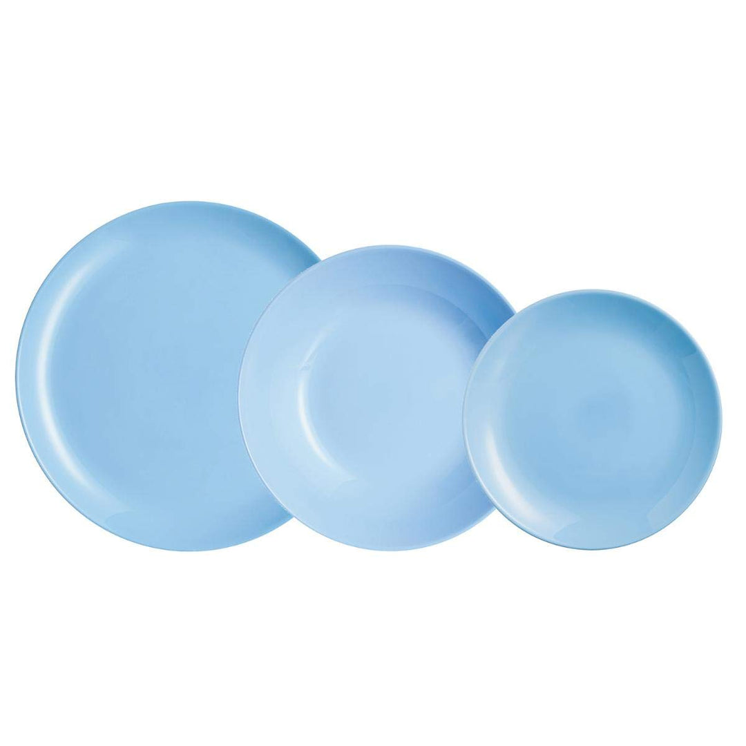 Dajar 00443 Tafelservice Hartglasgeschirr Geschirrset Tafelset Essservice Geschirr Diwali Light Blue