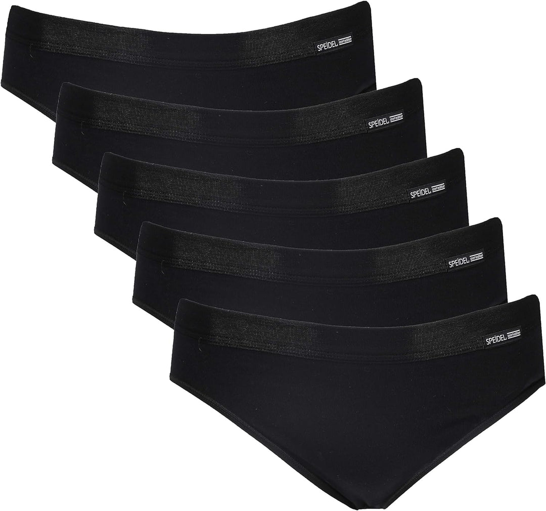 5er Pack Jazzpants Sport Edition Slip Damen Bio Baumwolle Farbe schwarz Grössen 46, 46