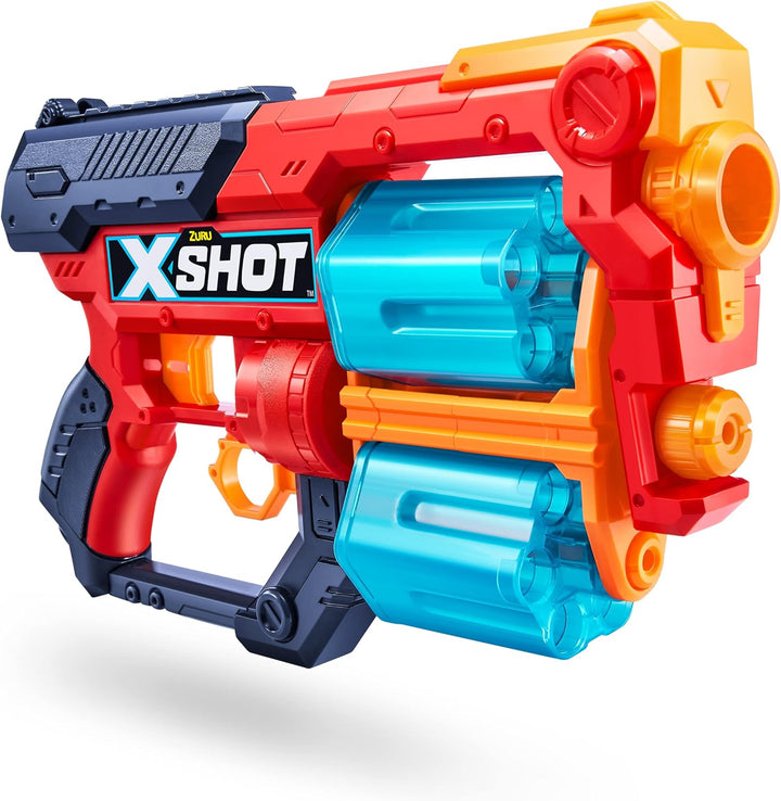 XSHOT Excel Xcess Foam Dart Blaster (2er Pack TK-12, 48 Darts), 36481-2022, Rot