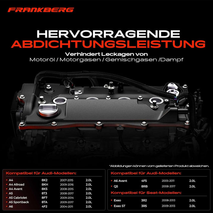 Ventildeckel Zylinderkopfhaube für A4 8K2 A4 Allroad 8KH A5 8T3 A6 4F2 A6 Avant 4F5 Q5 8RB Exeo 3R2