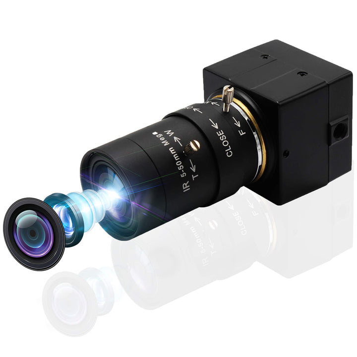 Svpro USB Webkamera mit 5-50mm Objektiv Kamera mit manuellem Fokus und Zoom Mini Webcam 2MP High Fra