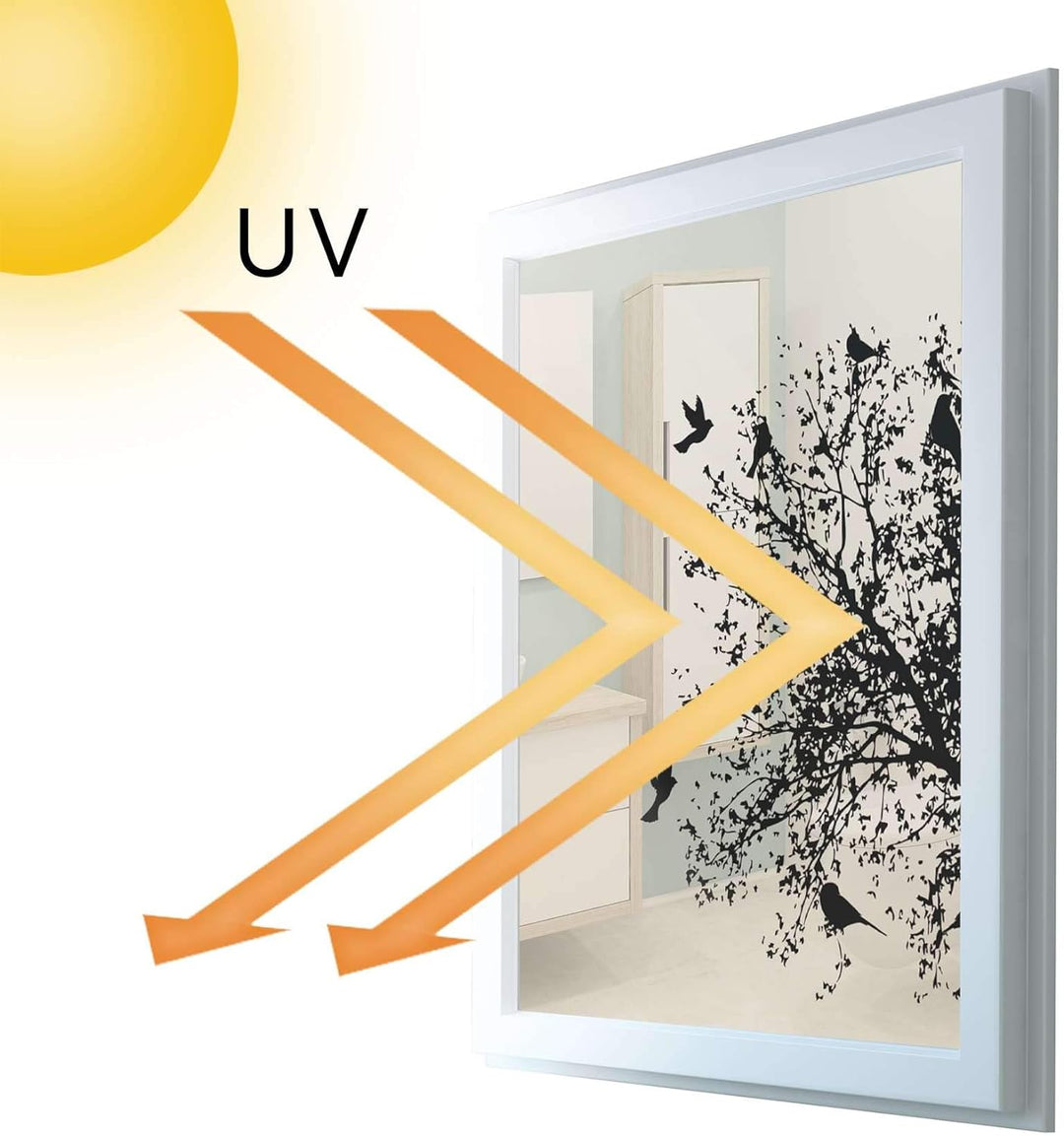 Fensterdeko I Sichtschutz Fenster-Sticker Selbsthaftend I Dekofolie für Bad, Küche, Kinderzimmer - W