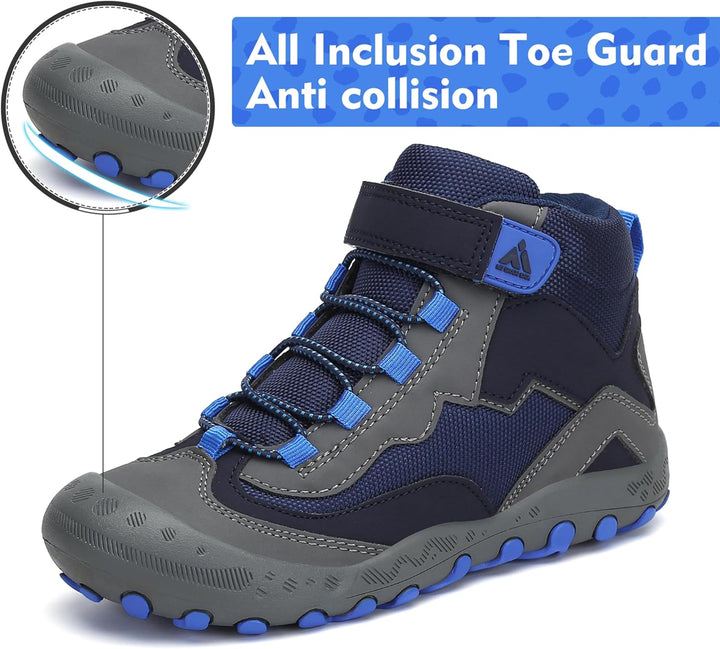 Mishansha Kinder Wanderschuhe Trekking Wanderstiefel Outdoor Trekkingschuhe 30 EU Stahlblau, 30 EU S