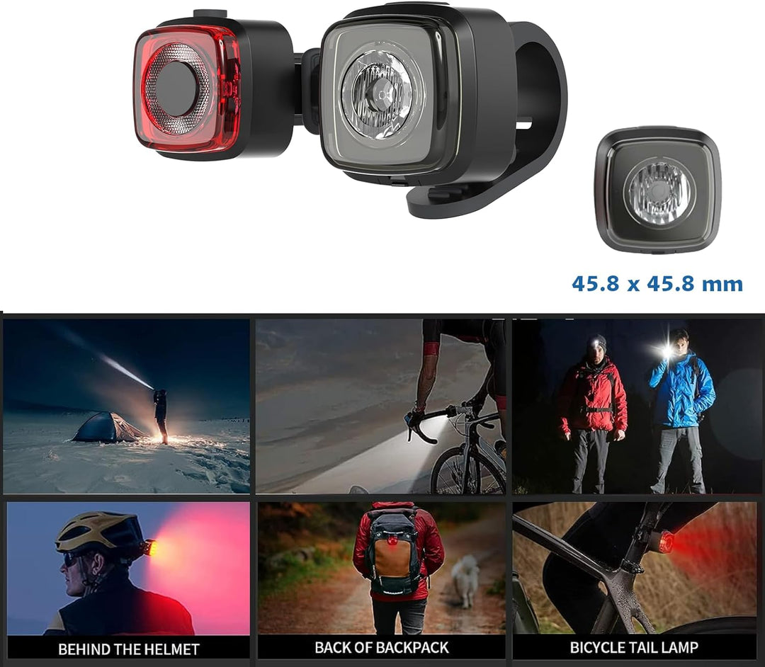 LED Fahrradlichter Set I StVZO zugelassen 600mAh Type-C Aufladbares Fahrrad licht I vorne + hinten R