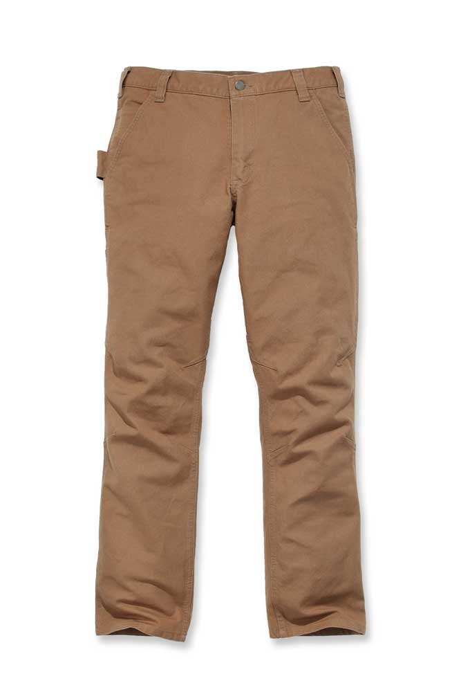 Carhartt Herren Straight Fit Stretch Duck Dungaree Arbeitshose 32W / 30L Carhartt Braun, 32W / 30L C
