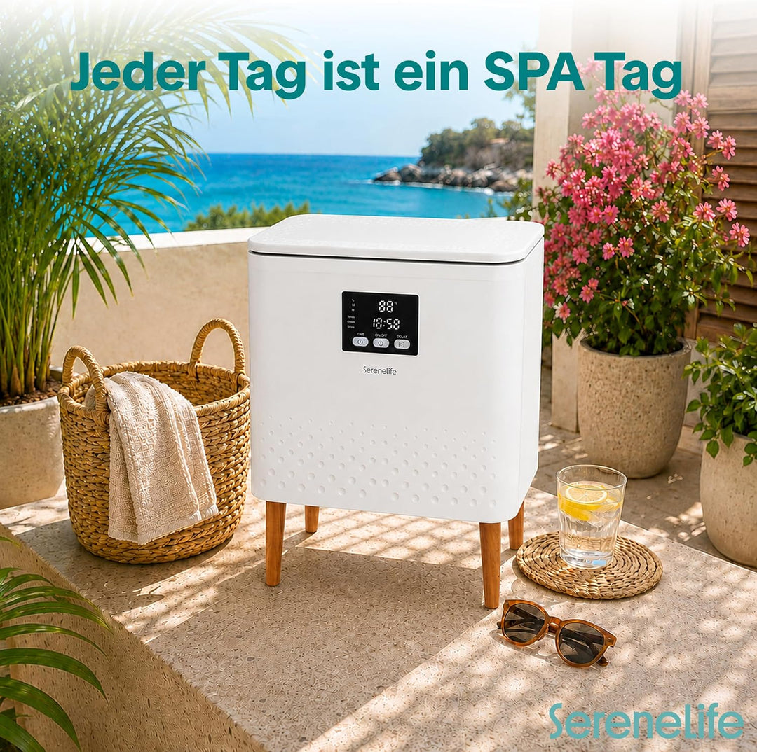 SereneLife Handtuchwärmer Eimer- 20L Elektrisch Stehend, Handtuchtrockner und Deckenwärmer mit Timer