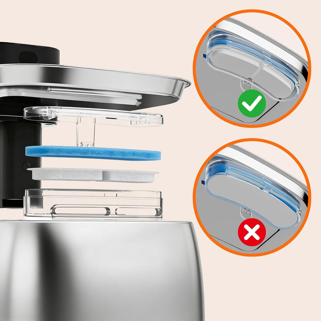 ROTTOGOON 8er-Pack Ersatzfilter für den pumpenlosen Filter Katzenbrunnen STR-PT-108A, Mehrschichtige