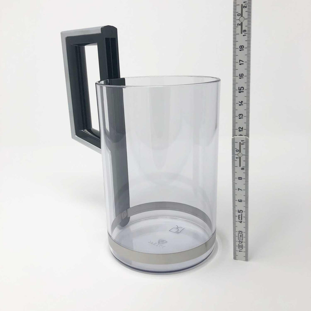 UNGROL Milchbehälter für DeLonghi 7313229411, Höhe 15,5 cm, Silber, Zylindrisch, mit Deckel