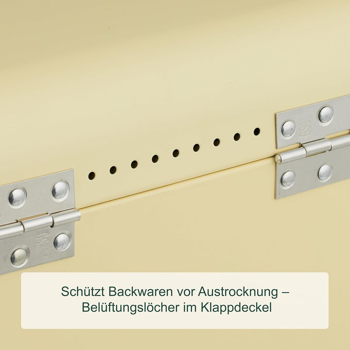 Relaxdays Brotkasten, Brotbox mit Deckel & Griff, HBT: 16,5x30x19 cm, Brot aufbewahren, Brotkiste Re