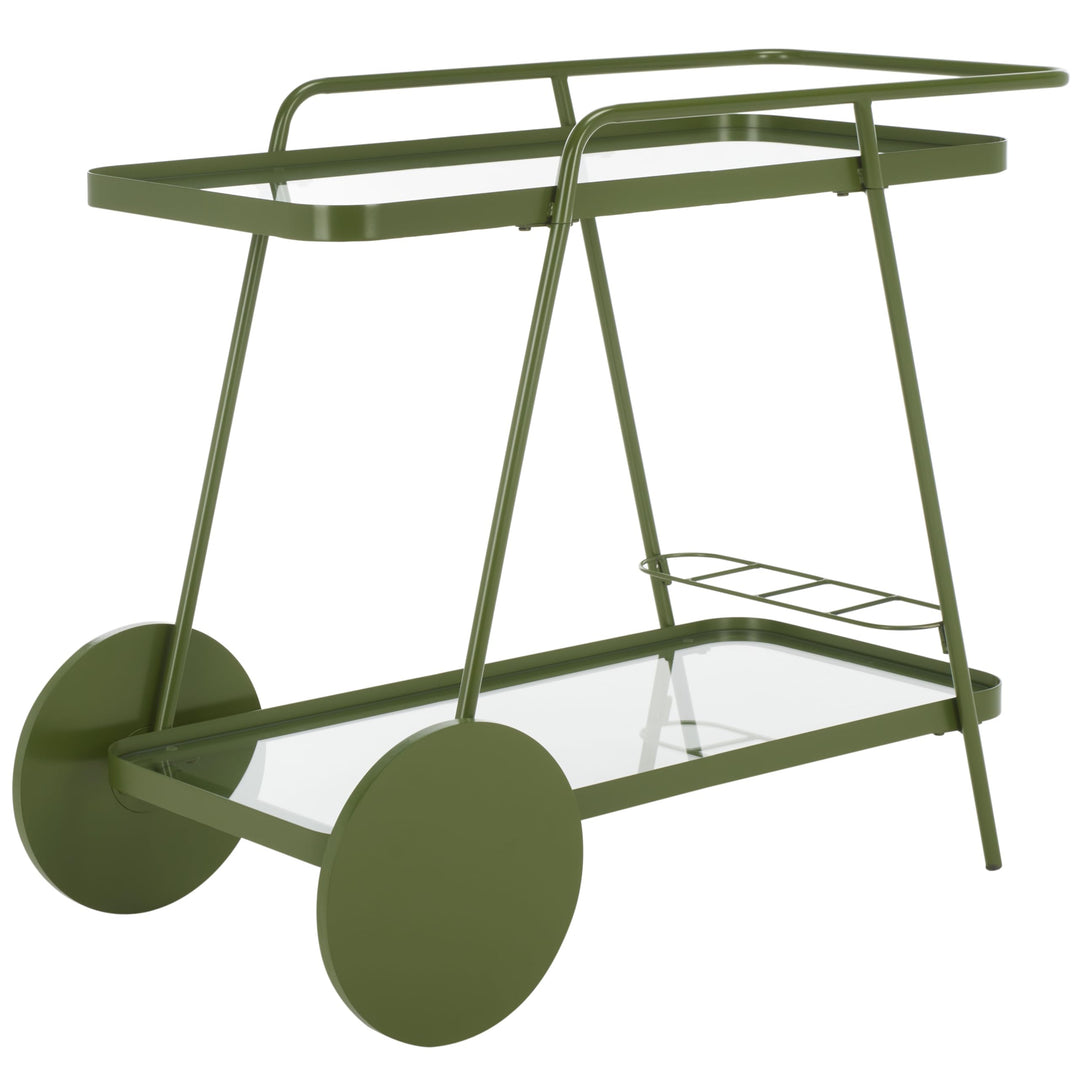 Safavieh Modern 2 Etagen Barwagen, Grün, 91 x 47 x 76