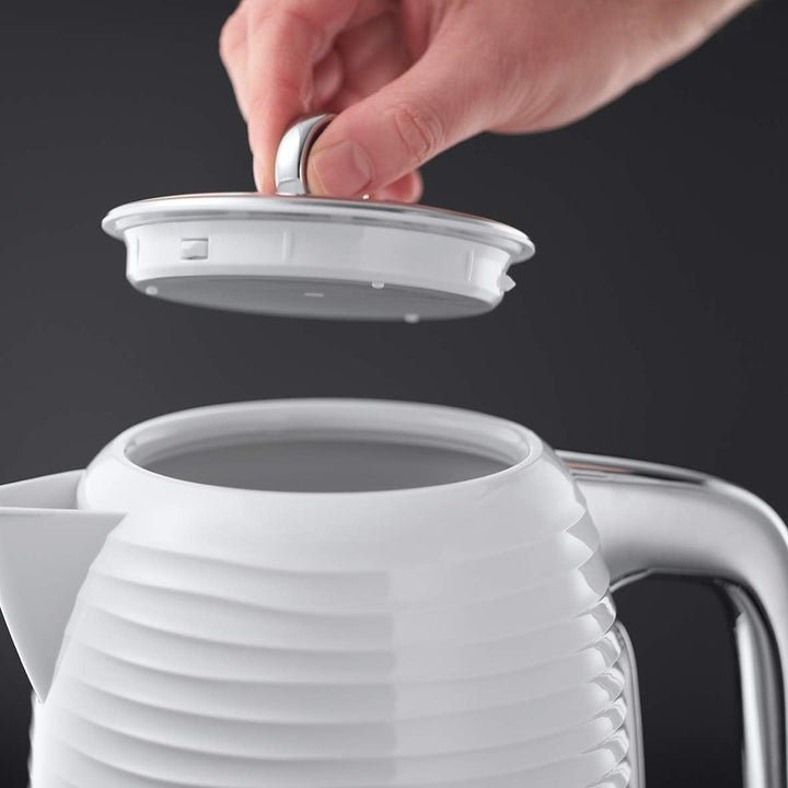 Russell Hobbs 24360-70 Wasserkocher Inspire White, 2400 Watt, 1.7l, Schnellkochfunktion, energiespar