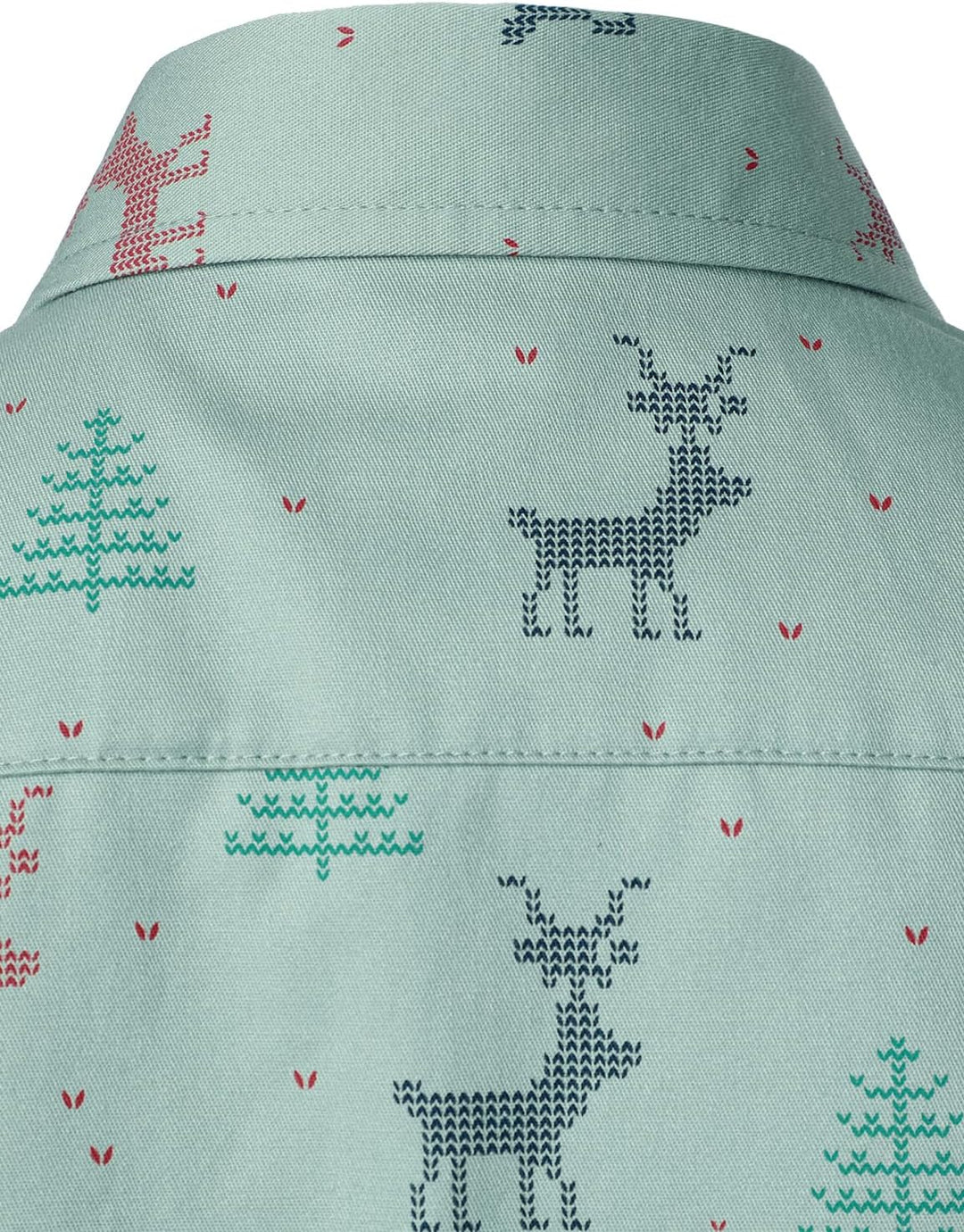 JOGAL Herren Funky Christmas Print Weihnachtsmann Hemd Langarm Button Up Freizeithemd Grosse Jungs 6