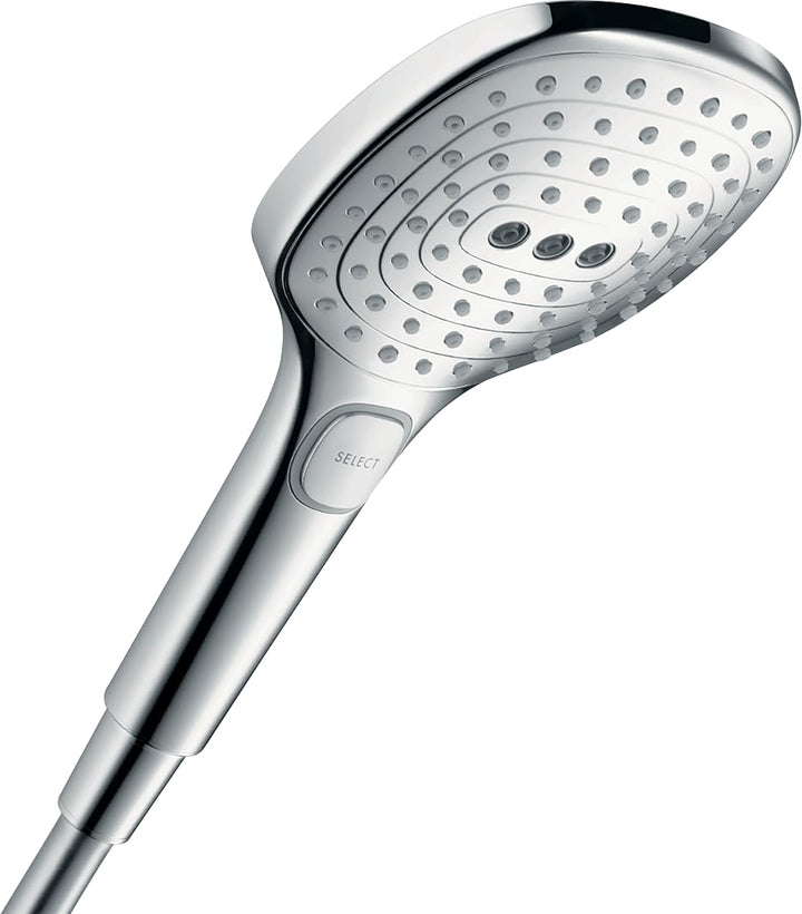 hansgrohe Raindance Select E - wassersparender Duschkopf 8 l/min (EcoSmart), Handbrause mit3 Strahla