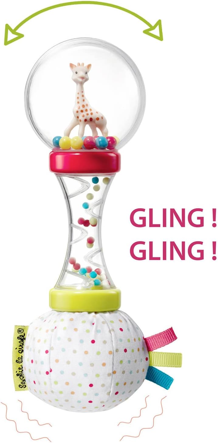 Sophie la Girafe – Rassel Weiche Maracas Sophie la Girafe – Musikinstrument – Weckspielzeug für Ba
