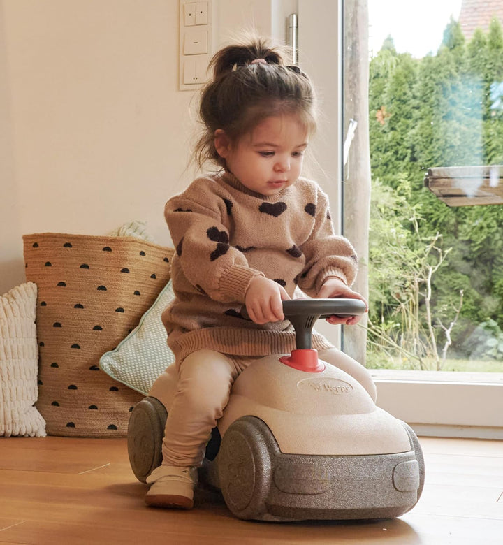 Big Heppy Car – Rutschfahrzeug mit 360°-Rollen & Stauraum – Indoor Rutscher, leicht & möbelschonend