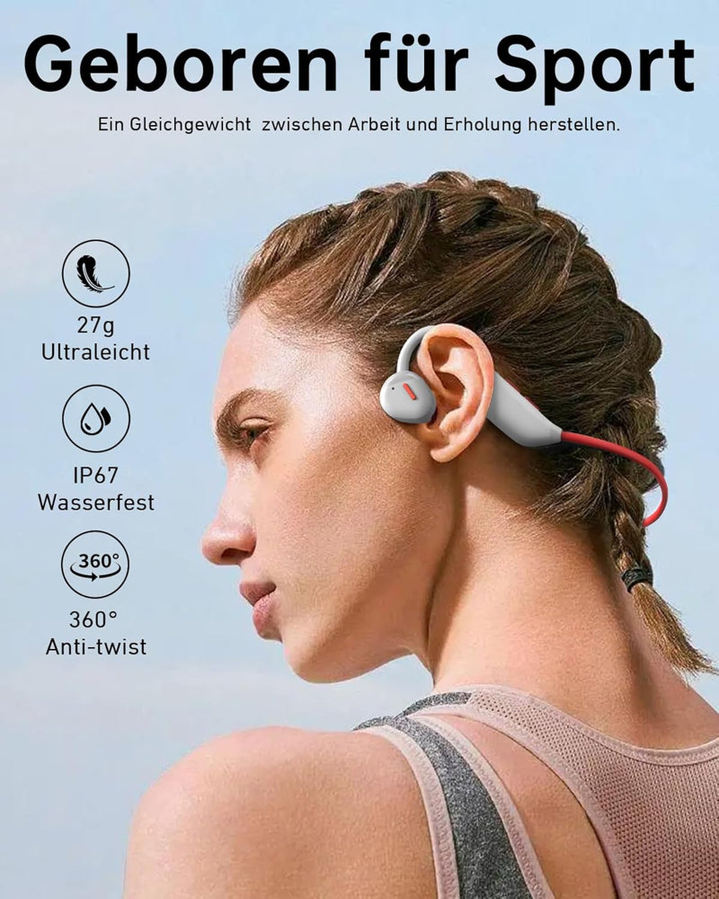 ANCwear Open Ear Kopfhörer Bluetooth, wasserdichte Kopfhörer kabellos Bluetooth Sport, Ohrhörer Blue