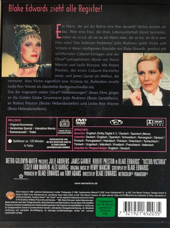 Victor/Victoria, DVD