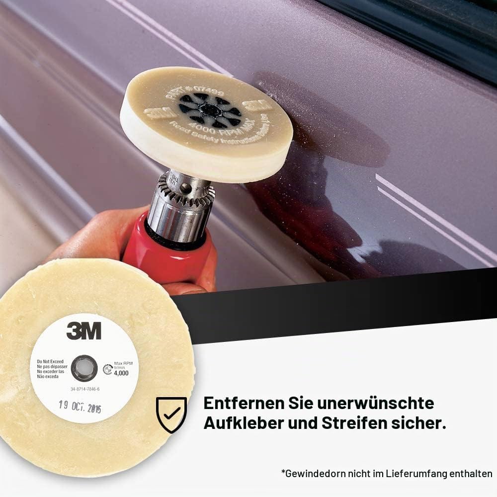 Cubitron 3M Stripe Off Wheel – Klebstoffentferner – Radiergummi – Entfernt Abziehbilder, Streifen, V