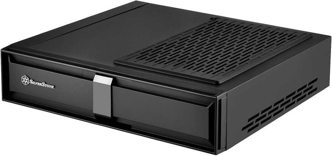 SilverStone SST-ML08B - Milo Mini-ITX schmales HTPC Desktop Gehäuse, schwarz