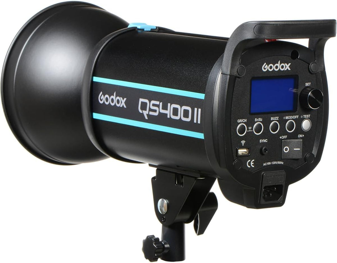 GODOX Photostudio Strobe Blitzlicht QS400II 400W 5600K mit 150W Modellierung Lampe für Studios (QS40