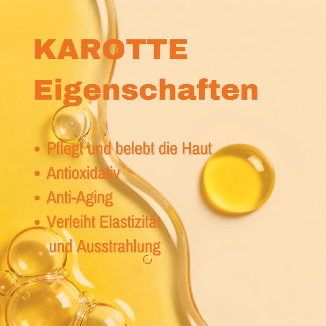Qknatur – KAROTTENÖL 250 ml – 100% rein und natürlich – natürlicher Sonnenbräuner – spendet Feuchtig