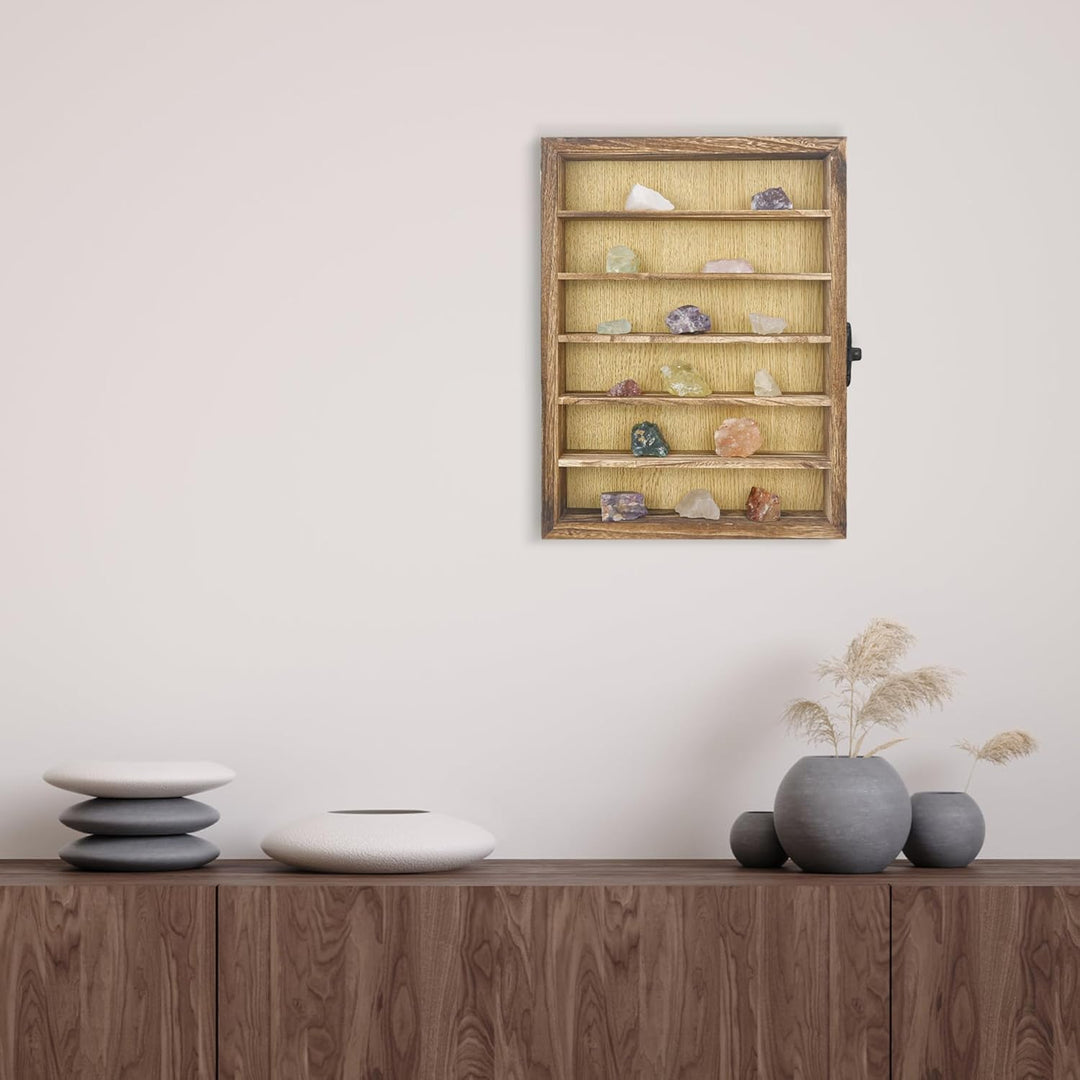 FramePro 3D Bilderrahmen 30x40 Grosse Schattenbox Vitrine Rahmen mit Glasfenstertür Erinnerungsstück