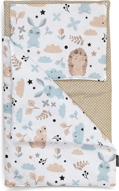 PinkZebra 3-teilig Puppenbettwäsche für grosse Puppen bis 48 cm, Decke + Kissen + Matratze, Puppenbe