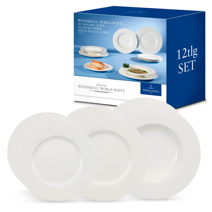VilleroyundBoch 10-1155-8152 Wonderful World Teller-Set 12-tlg. weiss Fine China