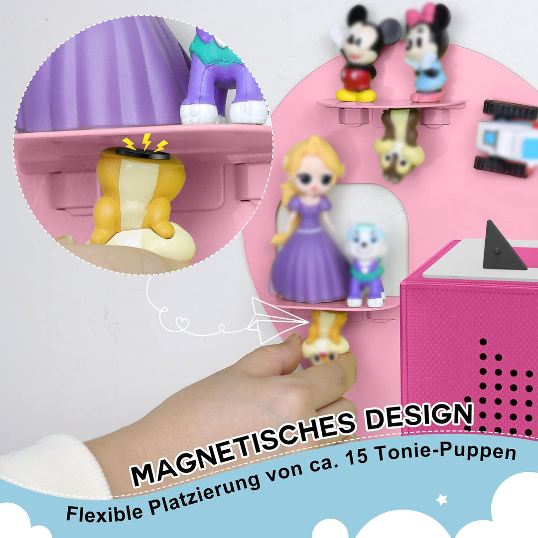 Regal für Toniebox & Tonie Figures Aufbewahrung, Storage Rack for 15-20 Tonie Figures, Magnetisches