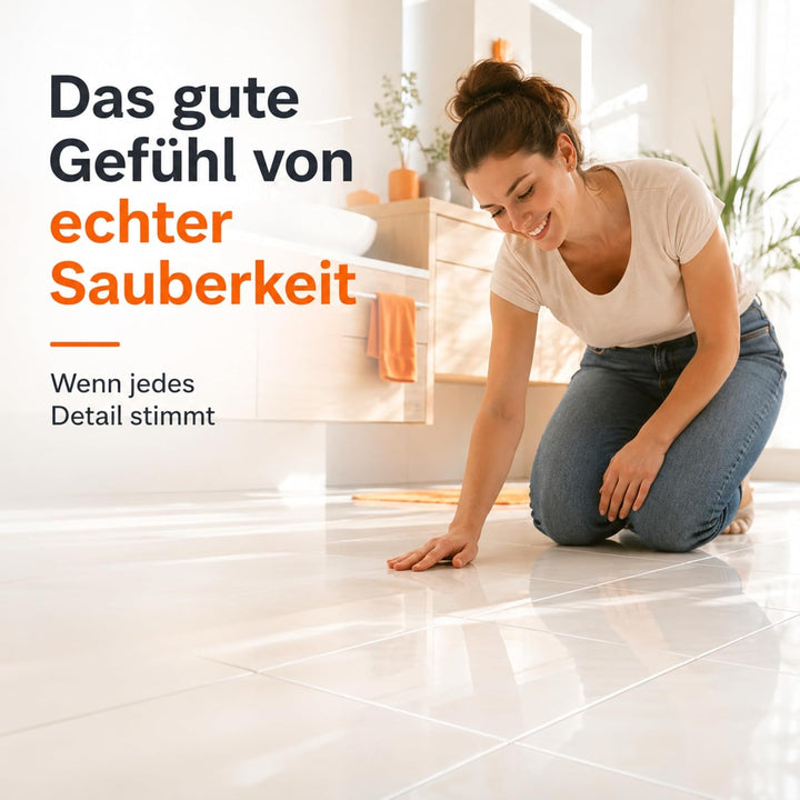 FUGINATOR® Fugenbürste – Fugenreinigung in Bad, WC, Küche - Reinigung von Wand- und Bodenfliesen - h
