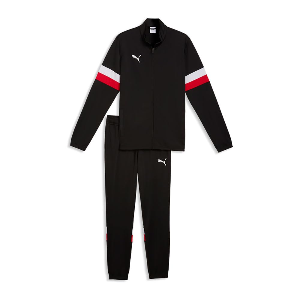 PUMA Herren Individueller Tracksuit Trainingsanzug (1er Pack) S PUMA Black-PUMA White-PUMA Red, S PU