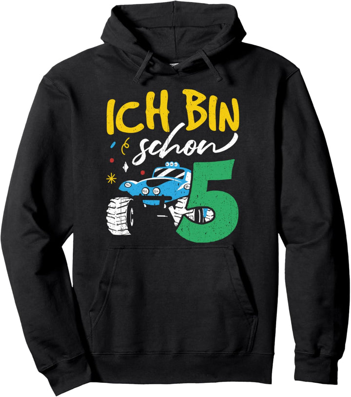 5 Jahre Junge Mädchen Geburtstag Monster Truck Pullover Hoodie