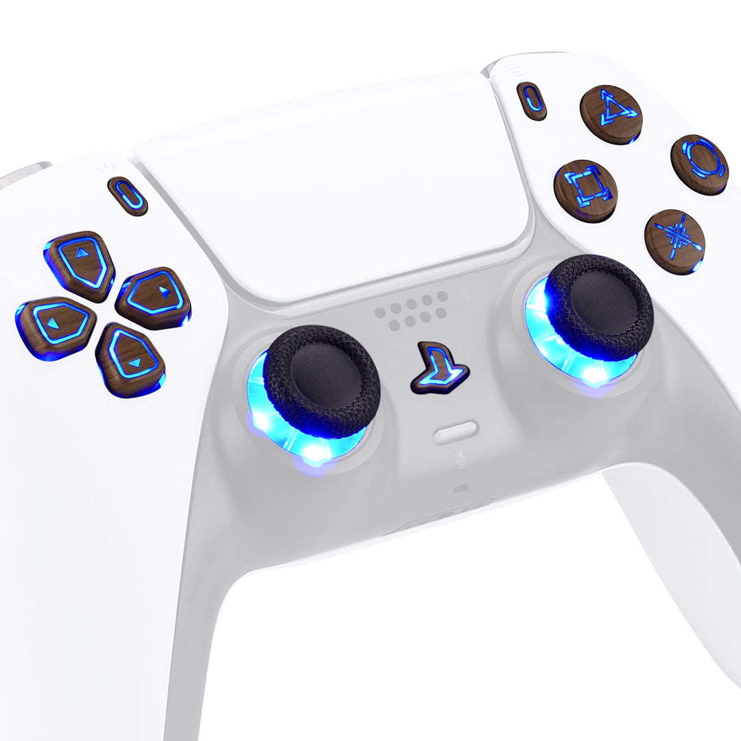 eXtremeRate 9 Modi 7 Farben DTF V3 LED Kit für ps5 Controller Ersatz Leuchttaste D-Pad Thumbsticks S