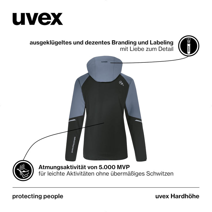 Uvex Hardhöhe - Softshelljacke für Damen - Funktions- & Übergangsjacke - wasserabweisend, atmungsakt