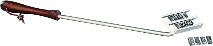infactory Grilleisen: 2er-Set BBQ-Brandeisen mit wechselbaren Buchstaben (Grillstempel, BBQ Grill Br